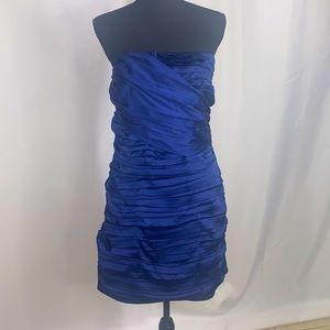 Express Blue Strapless Dress